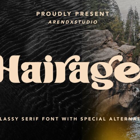 Hairage - Classy Serif Font cover image.