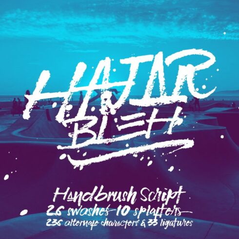 HajarBleh Brush Font cover image.