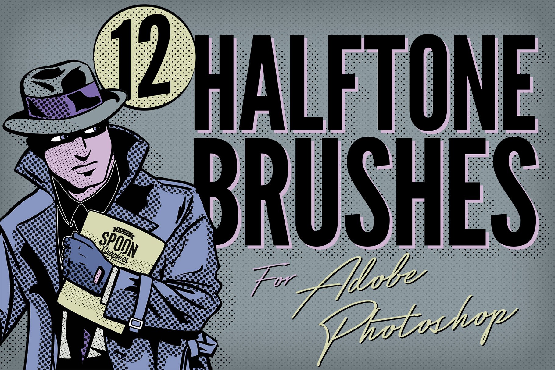 12 Halftone Texture Brushescover image.