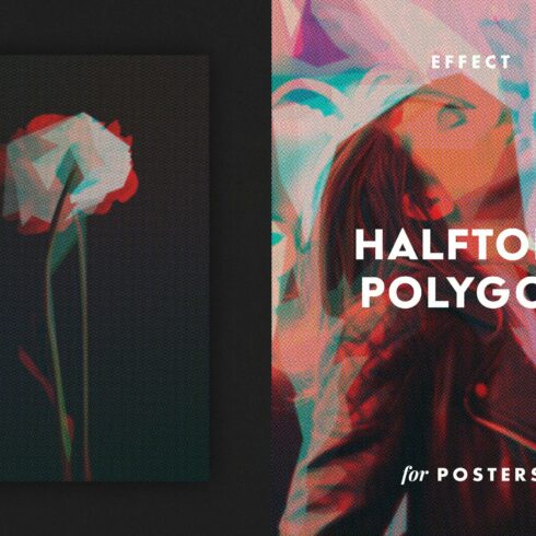Halftone Polygon Poster Effectcover image.