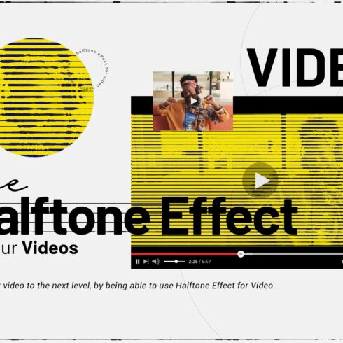 Halftone Effect for videocover image.