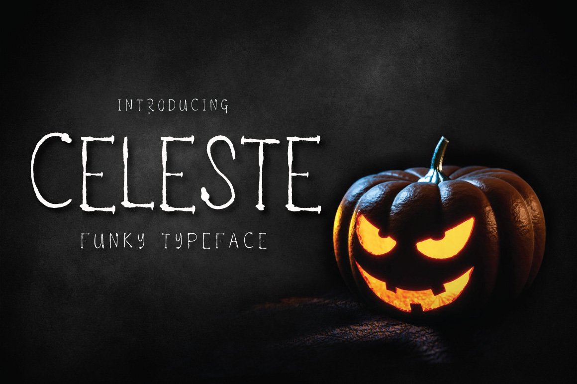 Celeste - Funky Typeface cover image.