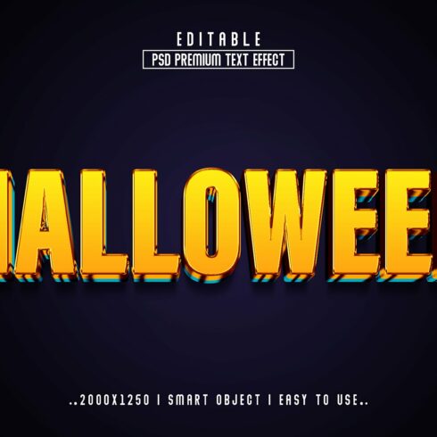 Halloween 3D Editable Text Effectcover image.