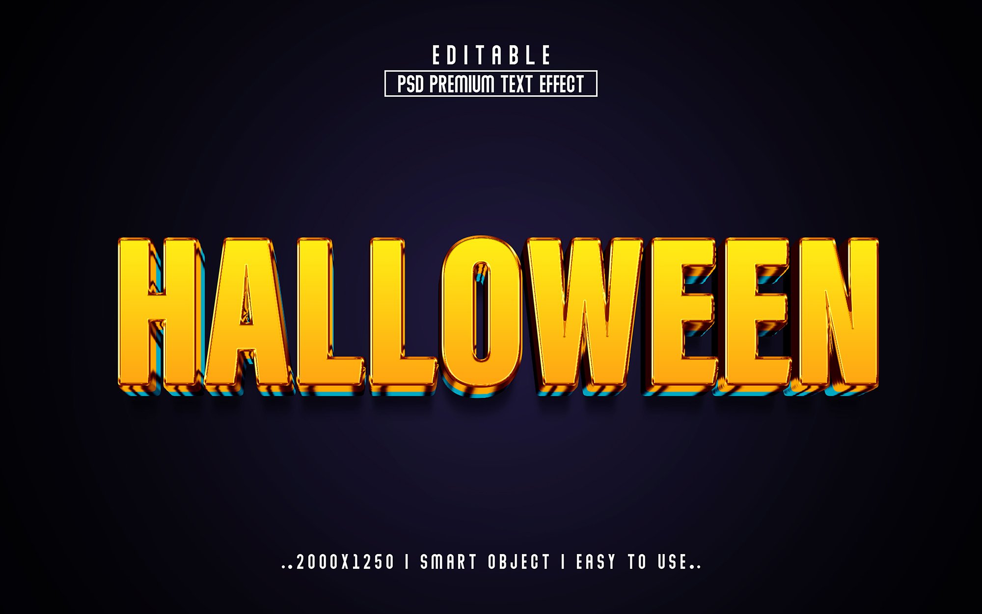 Halloween 3D Editable Text Effectcover image.
