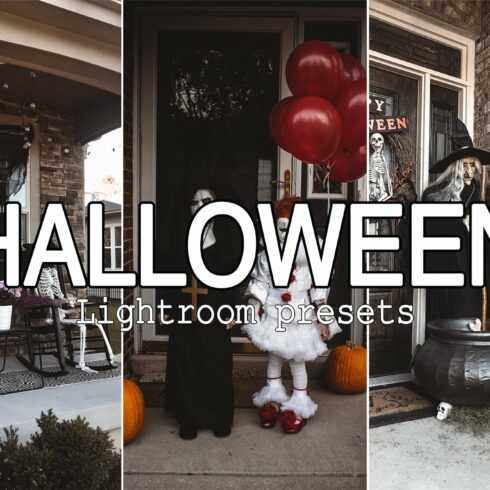 8 Halloween Lightroom presetscover image.