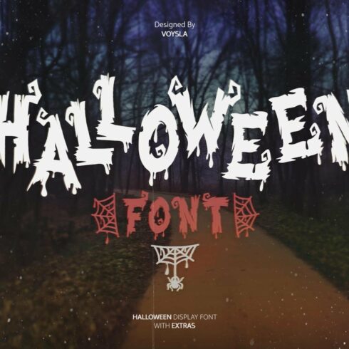 Halloween Display Font with Extras cover image.