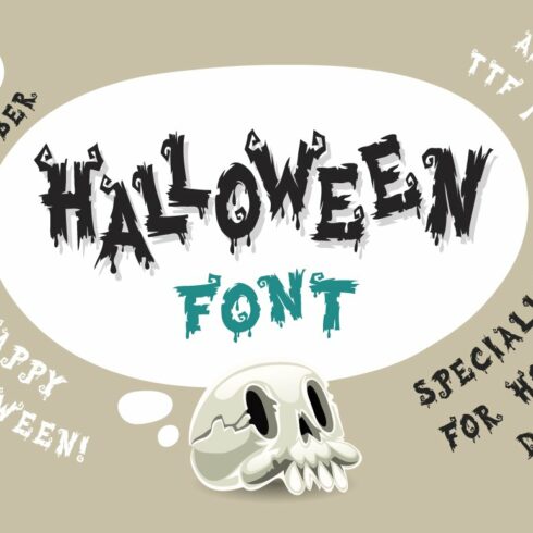 Halloween Font with Symbols cover image.