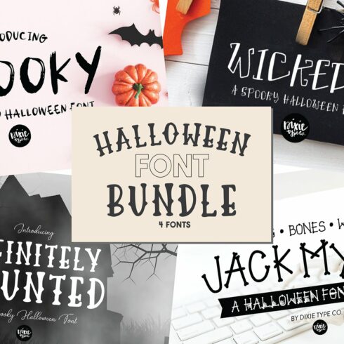 Halloween Font Bundle - .OTF Fonts cover image.