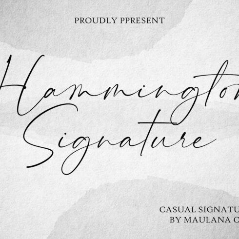 Hammington Casual Signature Script cover image.