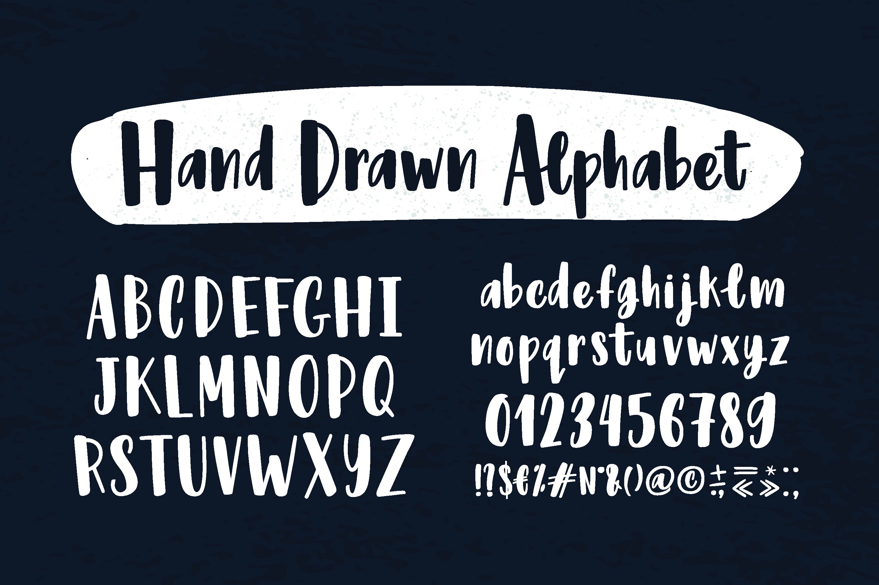 Hand drawn alphabet preview image.