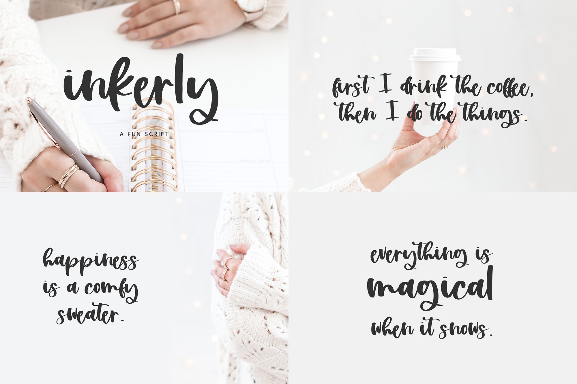 The Handwriting Font Bundle Volume 4 preview image.