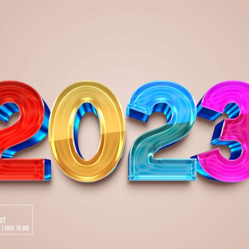 2023 3D Editable Text Effect stylecover image.