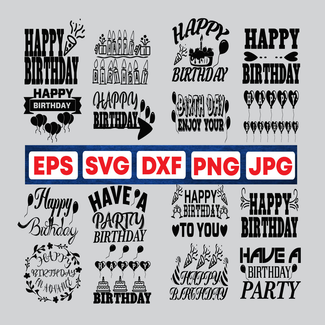 Happy-Birthday-SVG-design cover image.