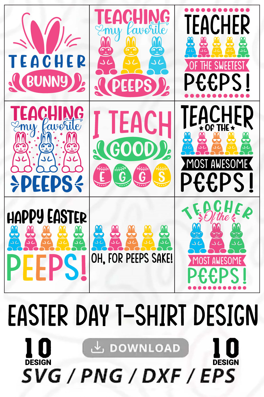 Happy Easter Day Svg Quotes Design pinterest preview image.