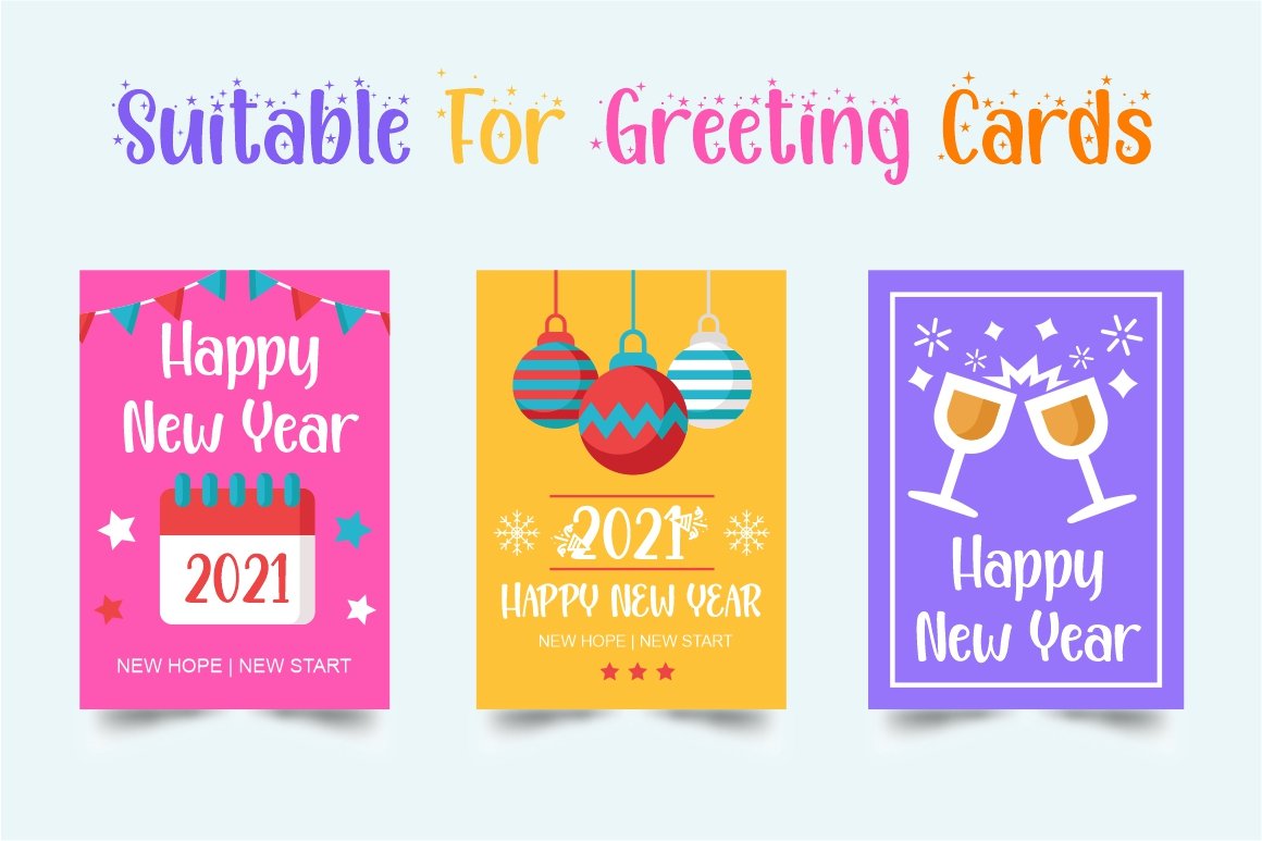 Happy New Year Party - Quirky Font preview image.