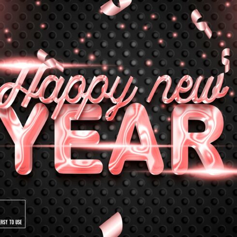 2023 Happy New Year 3D Text Effectcover image.