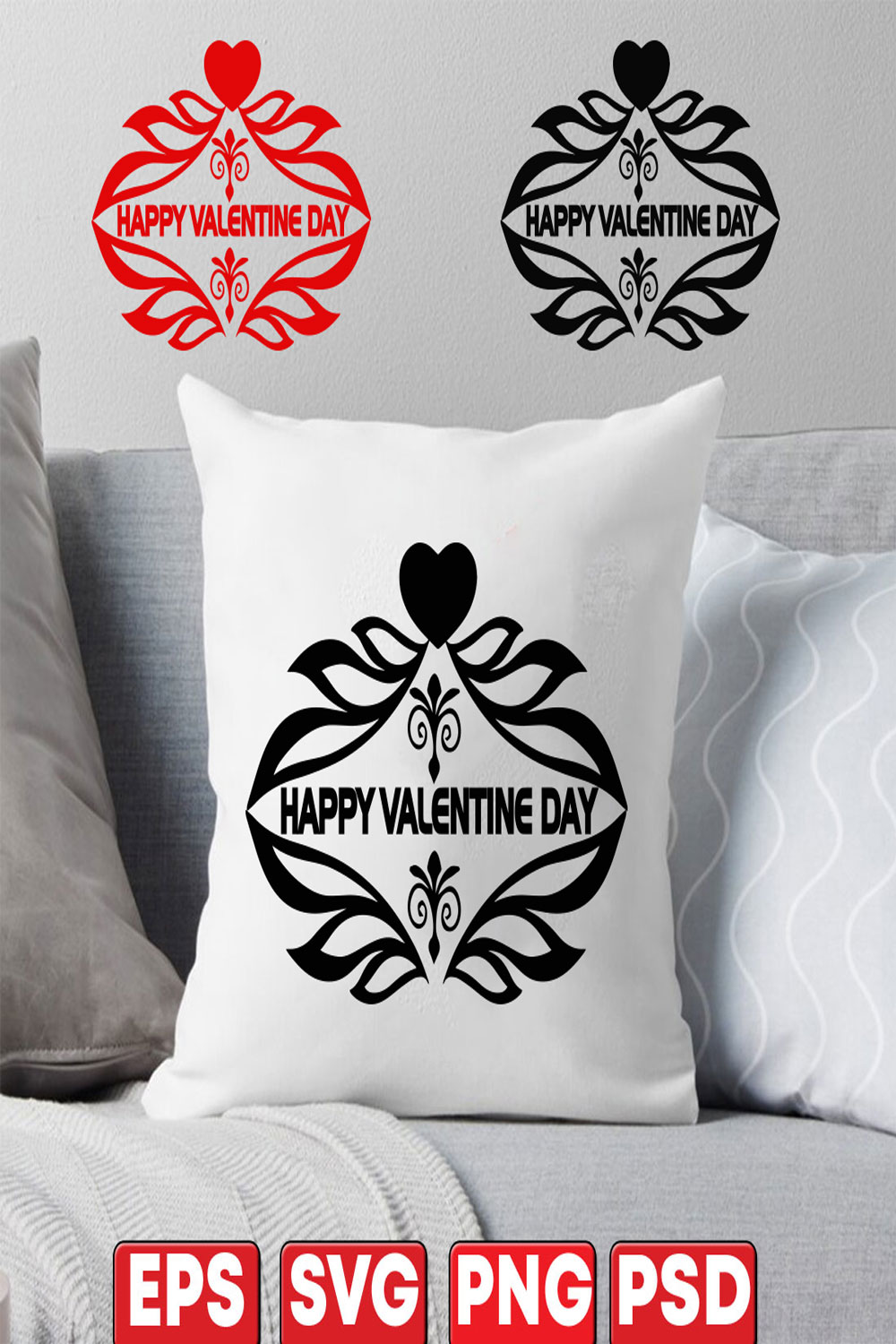 Happy-Valentine-Day pinterest preview image.