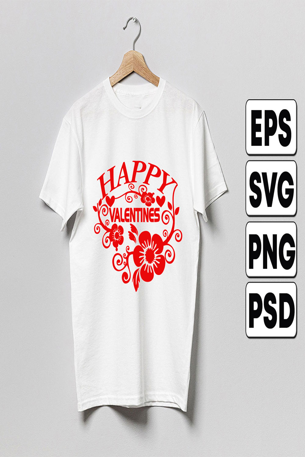 Happy-Valentine-day pinterest preview image.