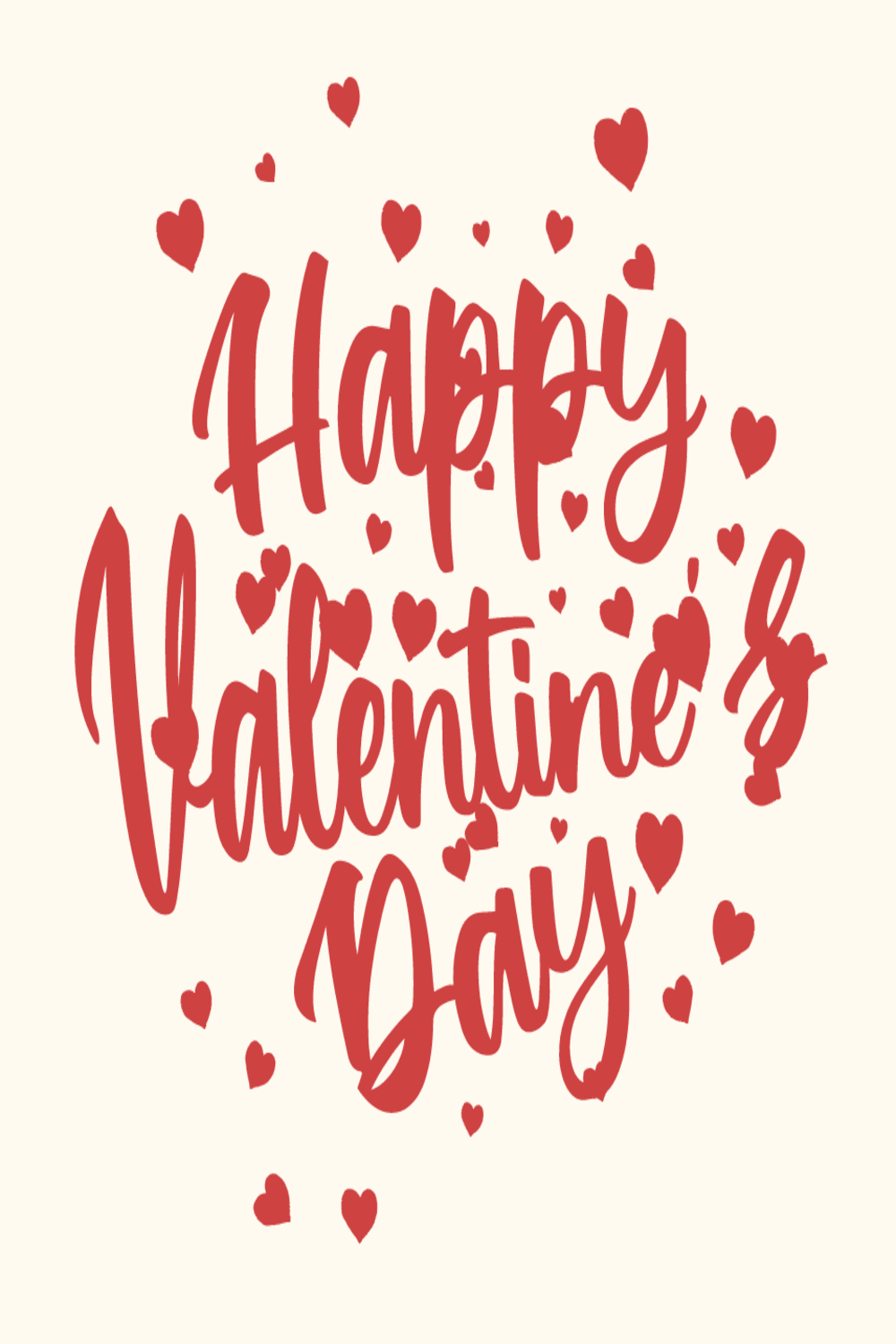 Happy Valentine Day T-shirt design pinterest preview image.