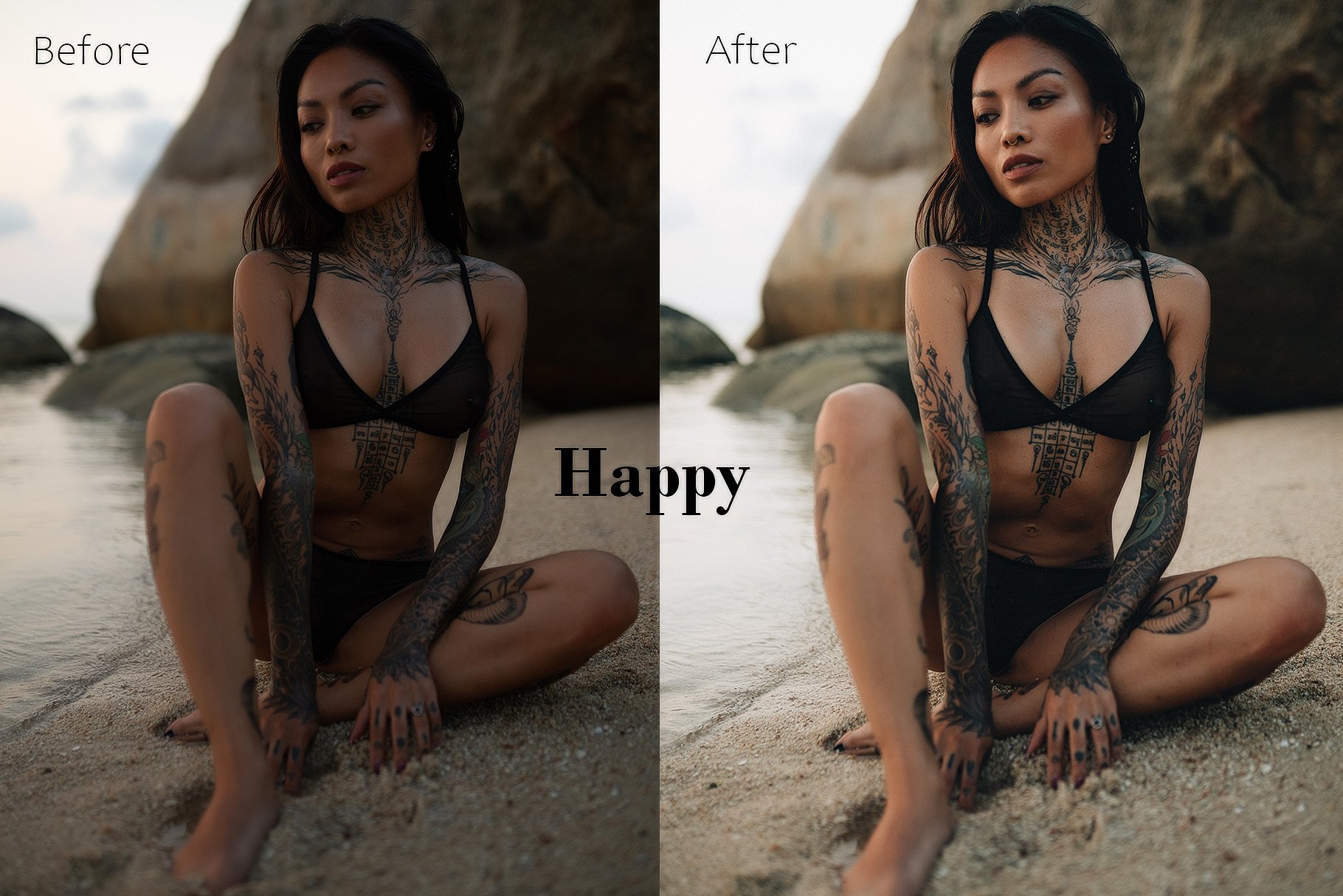 Lightroom preset "Happy"preview image.