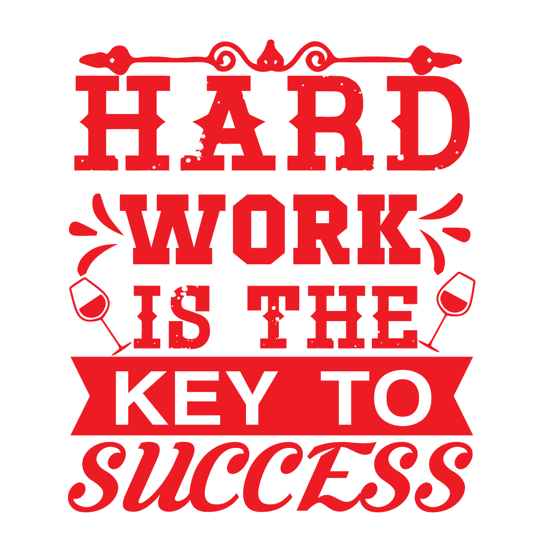 Hard work is the key to success preview image.