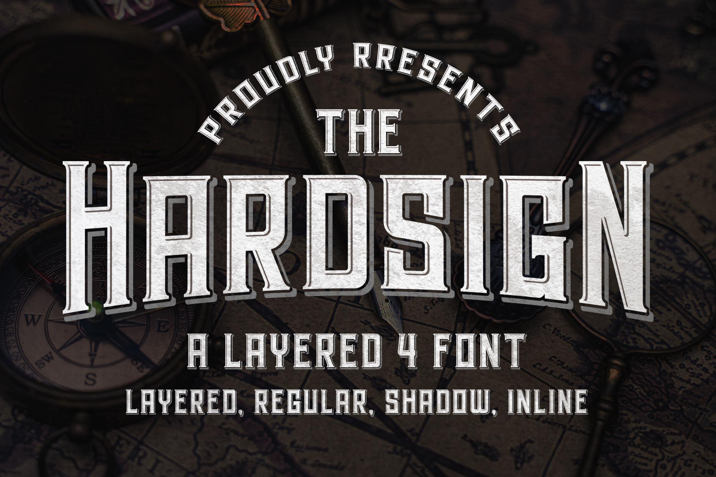 Hardsign - Layered Font cover image.