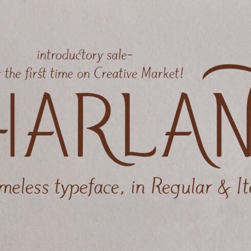 introducing HARLAN - 30% off sale!cover image.