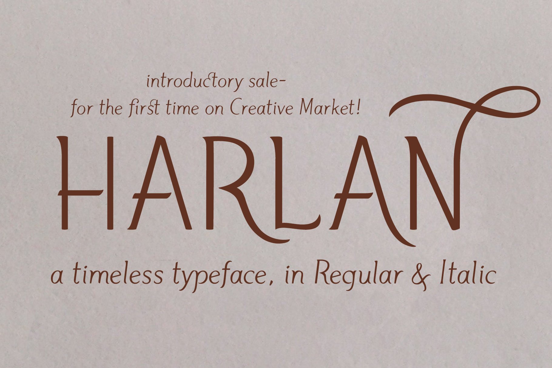 introducing HARLAN - 30% off sale!cover image.