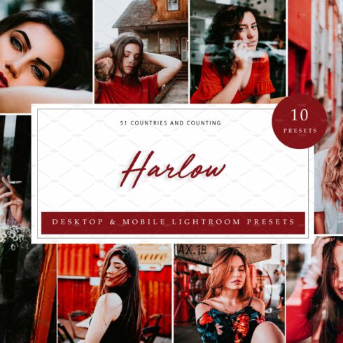 10 x Lightroom Presets, Harlowcover image.