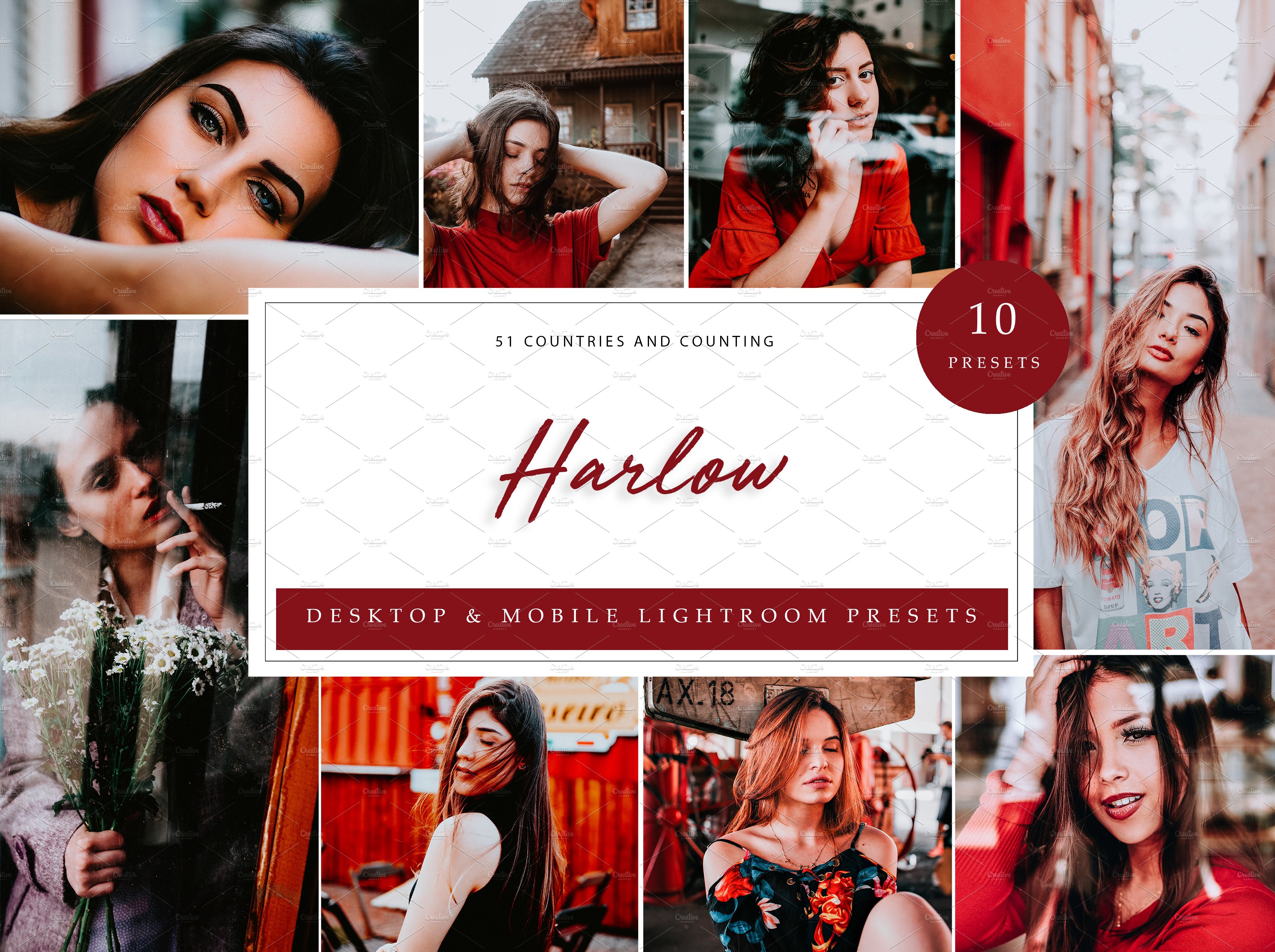 10 x Lightroom Presets, Harlowcover image.