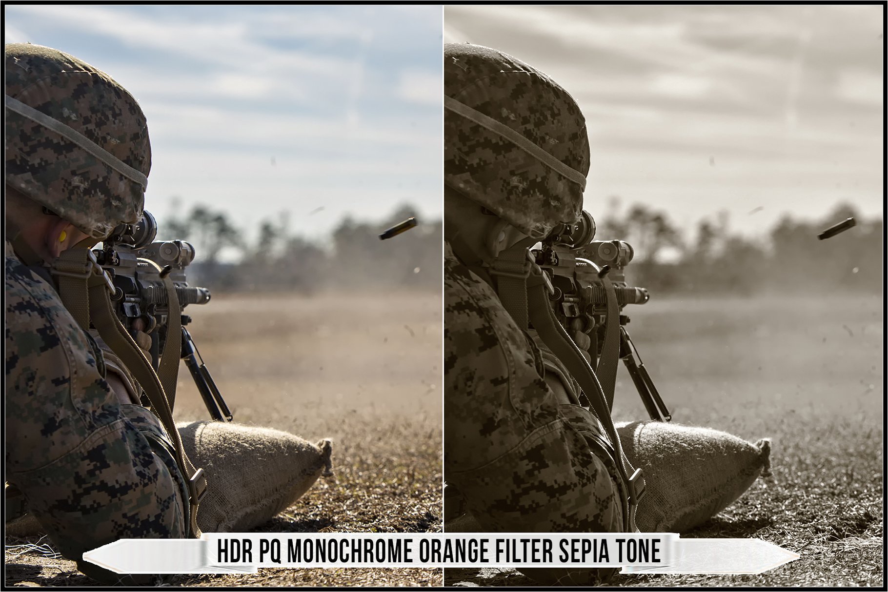 hdr pq monochrome orange filter sepia tone 644