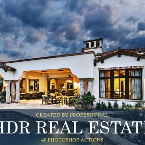HDR Real Estate Photoshop Actionscover image.