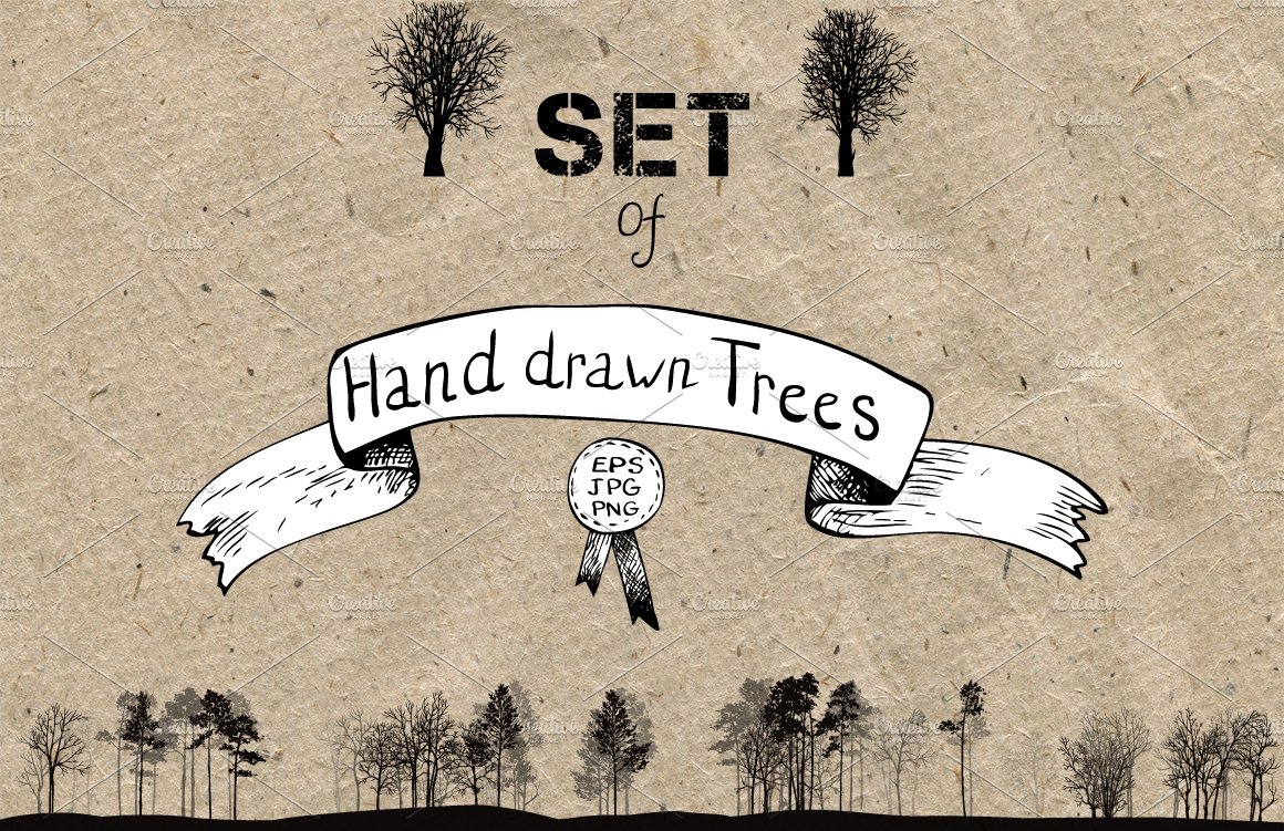 Set of trees cover image.