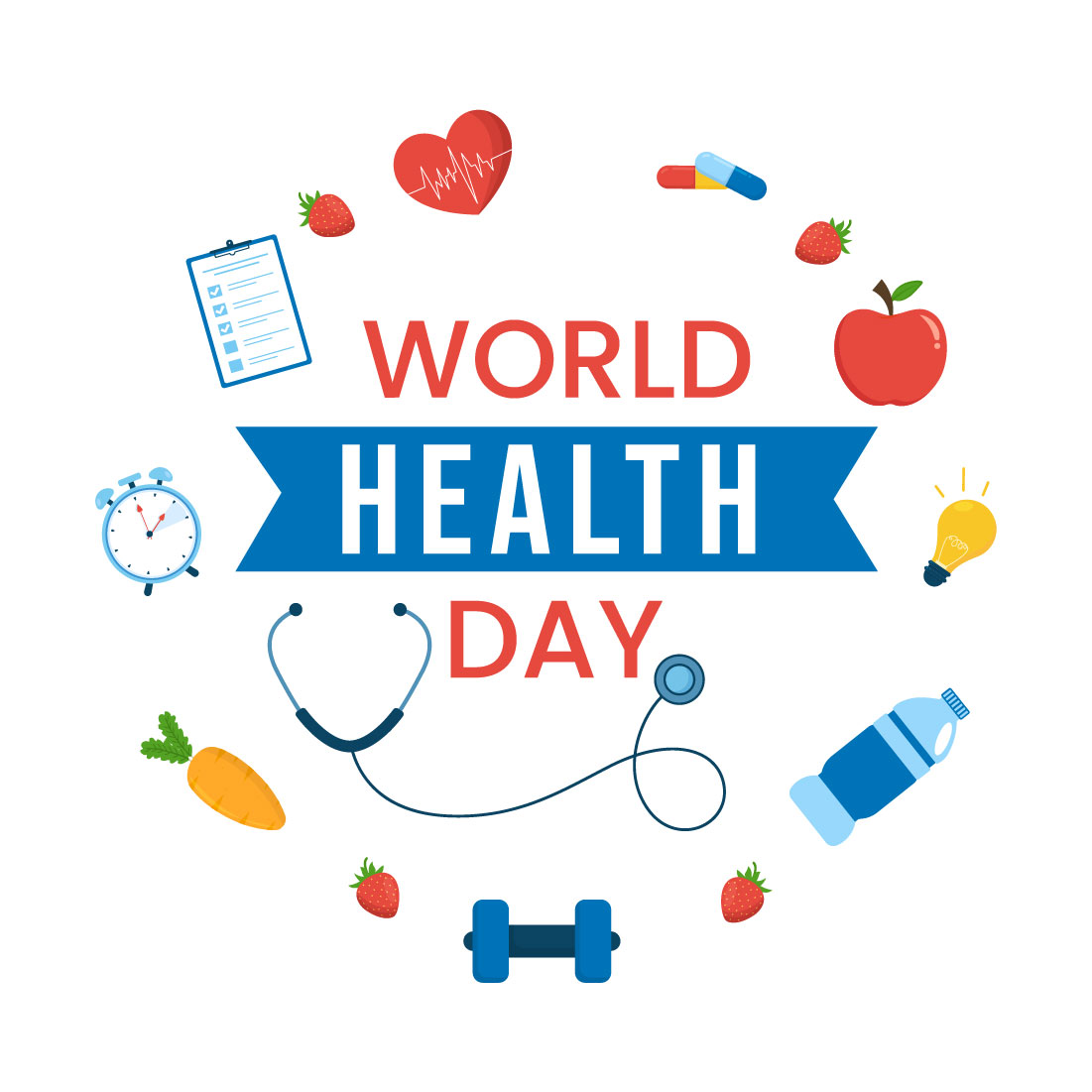 13 World Health Day Illustration preview image.