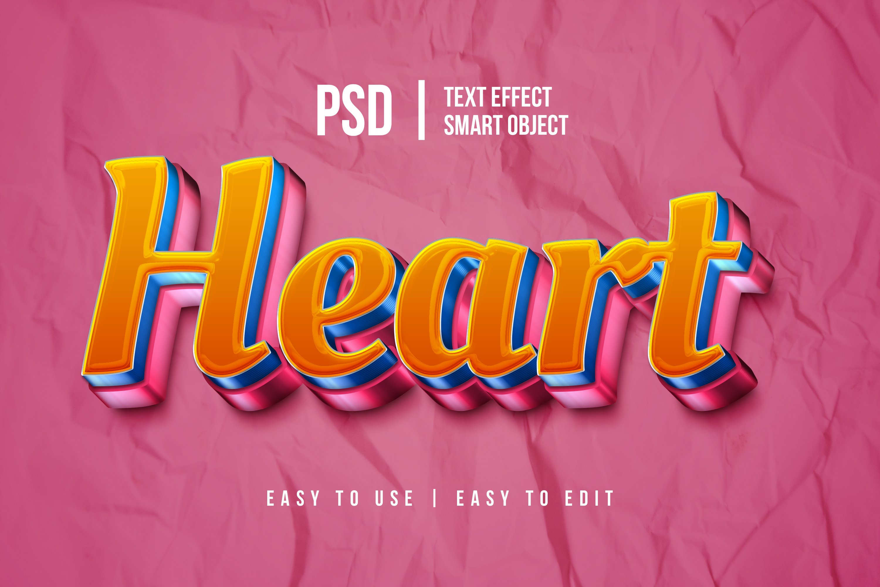 editable text effect heart wordcover image.