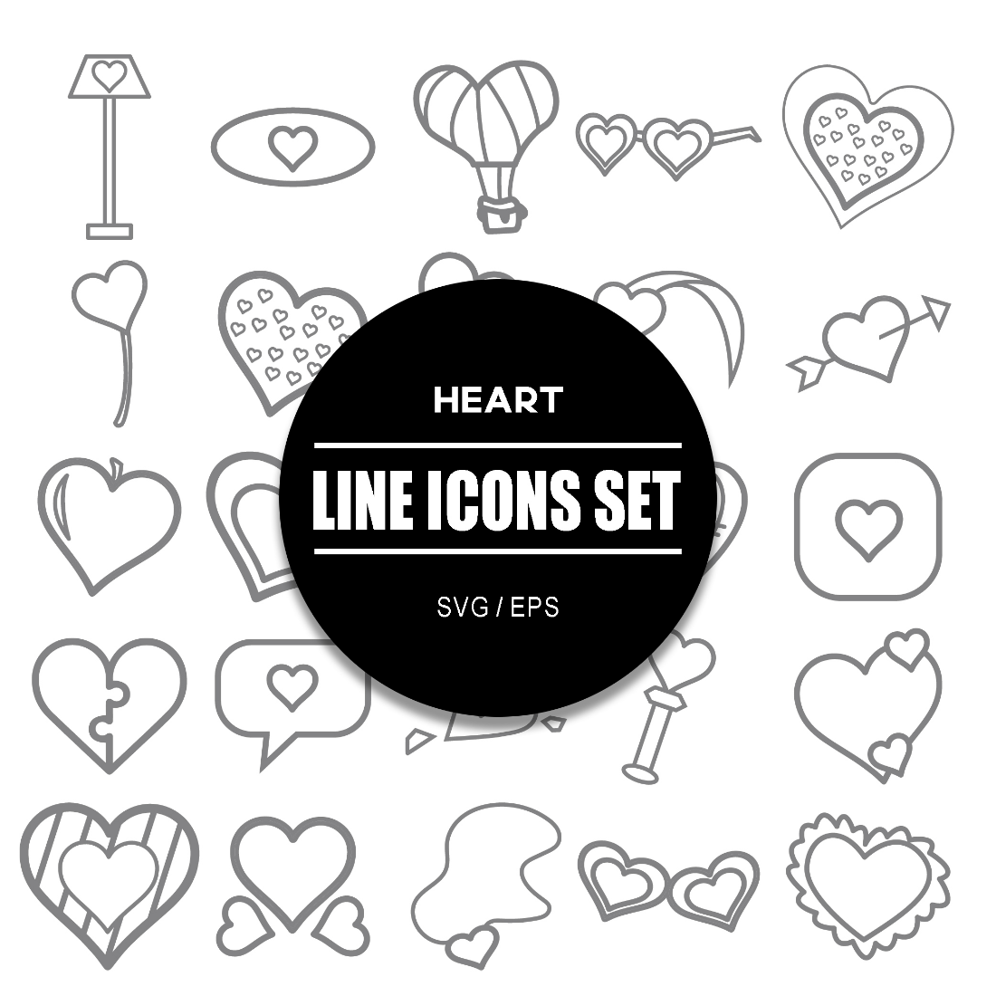Heart Icon Set cover image.