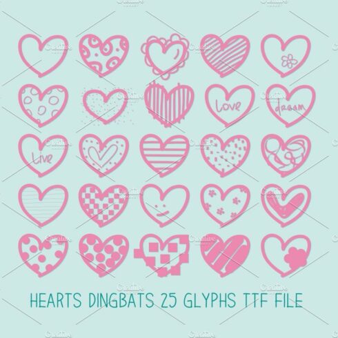 Hearts Dingbats cover image.