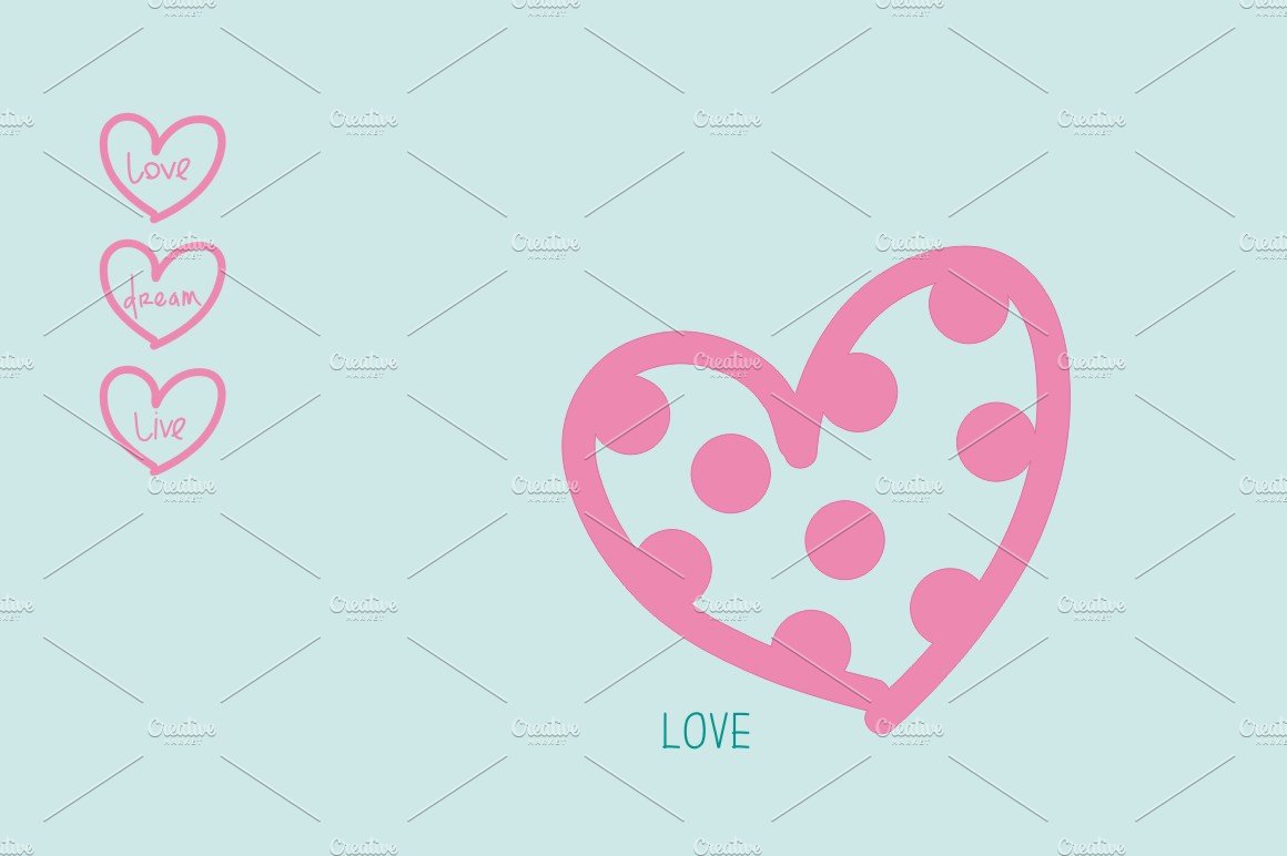 Hearts Dingbats preview image.