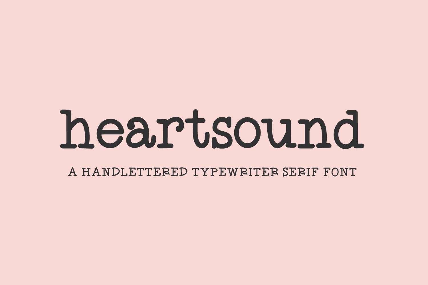 Heartsound Typewriter Serif Font cover image.