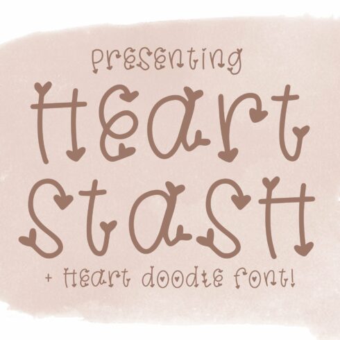 Heart Stash Font with Heart Doodles! cover image.