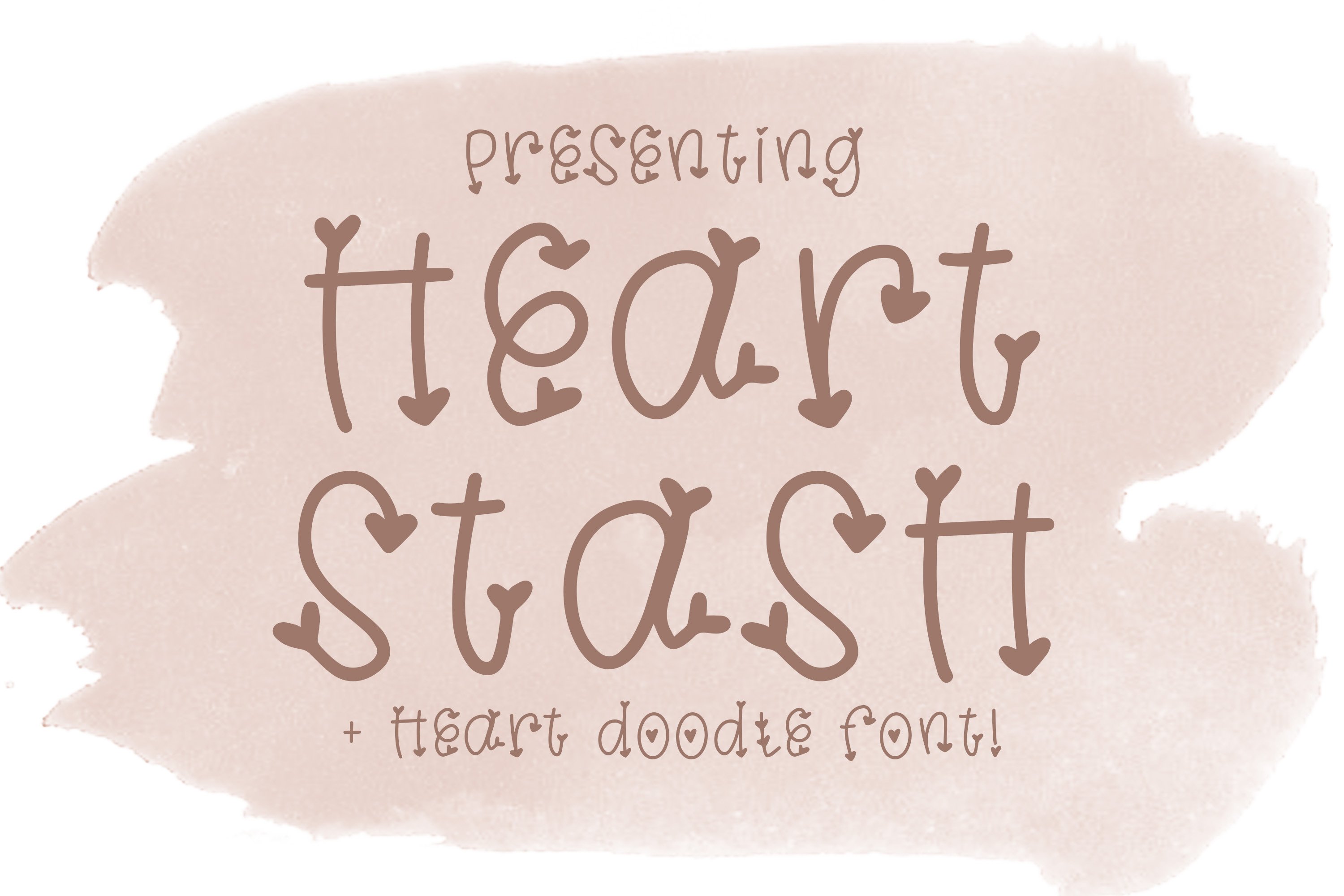 Heart Stash Font with Heart Doodles! cover image.