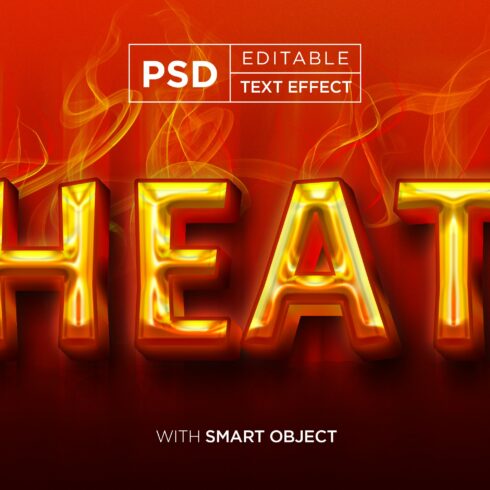 3d typography font effect heat flamecover image.