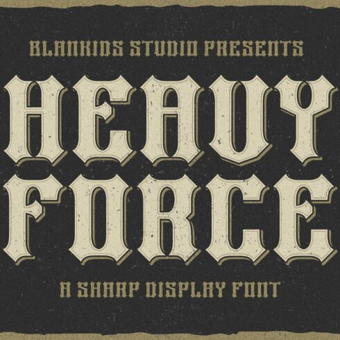 Heavy Force a Sharp Display Fontcover image.