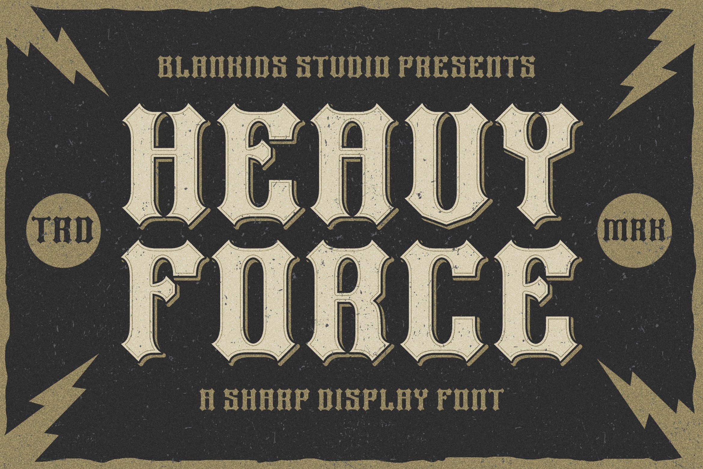 Heavy Force a Sharp Display Fontcover image.