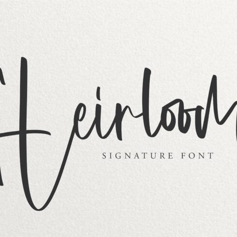 Heirloom - Signature Font cover image.