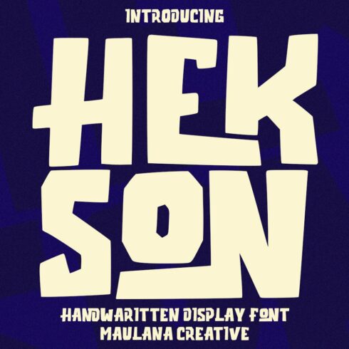 Hekson Handwritten Display Font cover image.