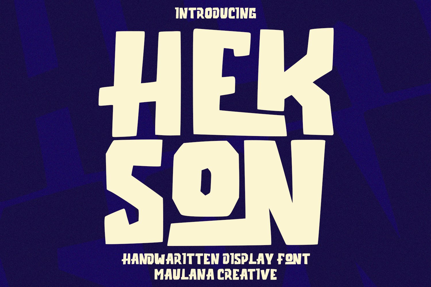 Hekson Handwritten Display Font cover image.