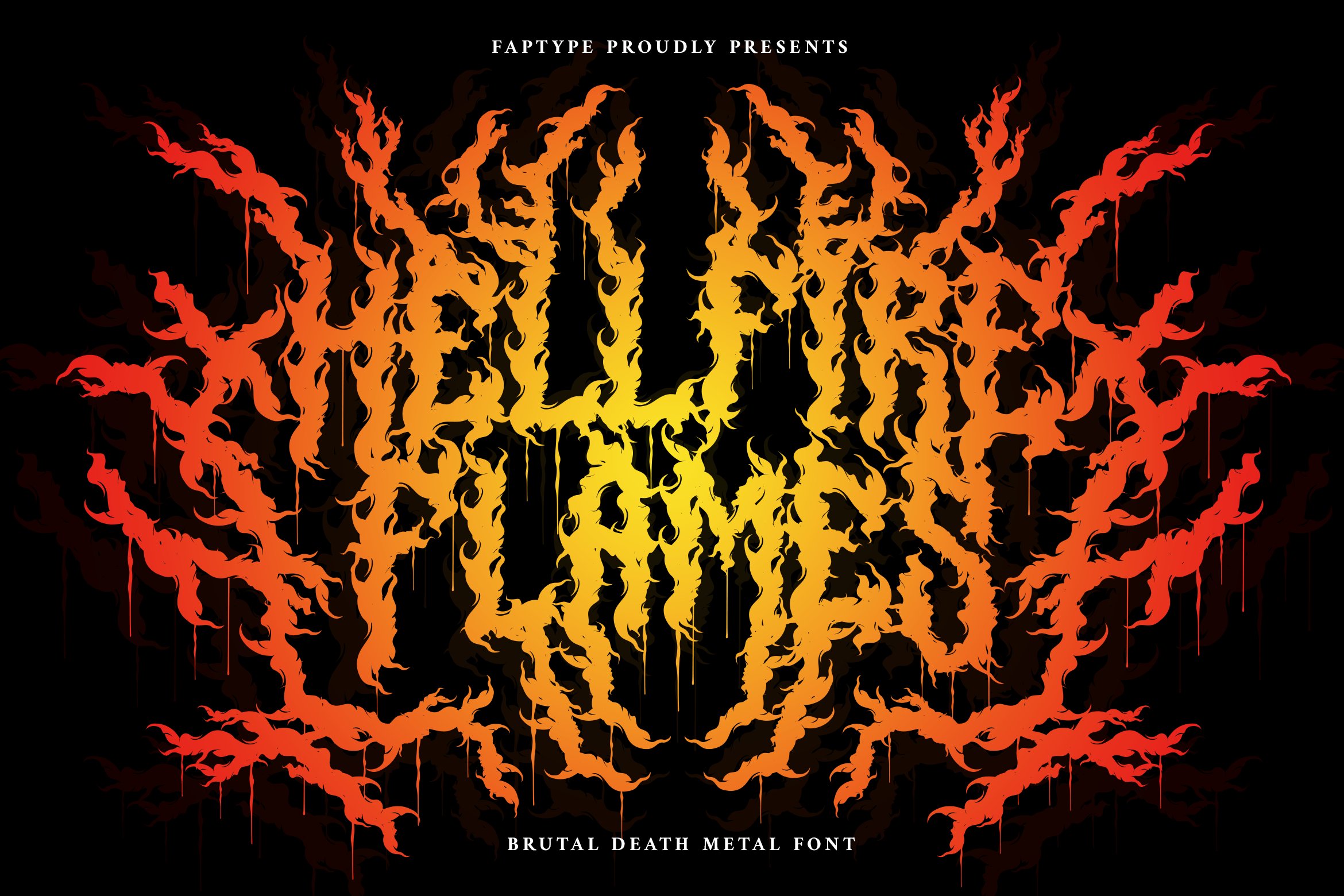 Hellfire Flames | Death Metal Font cover image.