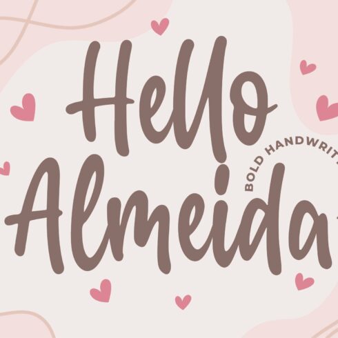 Hello Almeida Handwritten Font cover image.