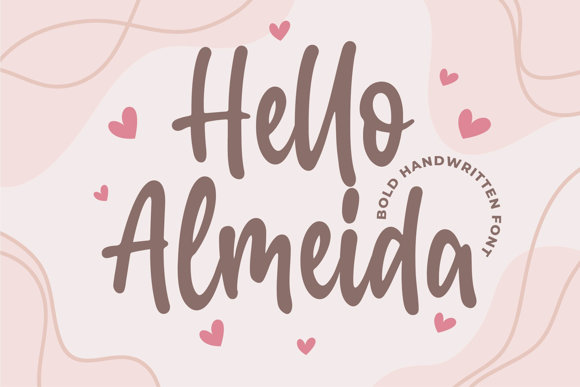 Hello Almeida Handwritten Font cover image.